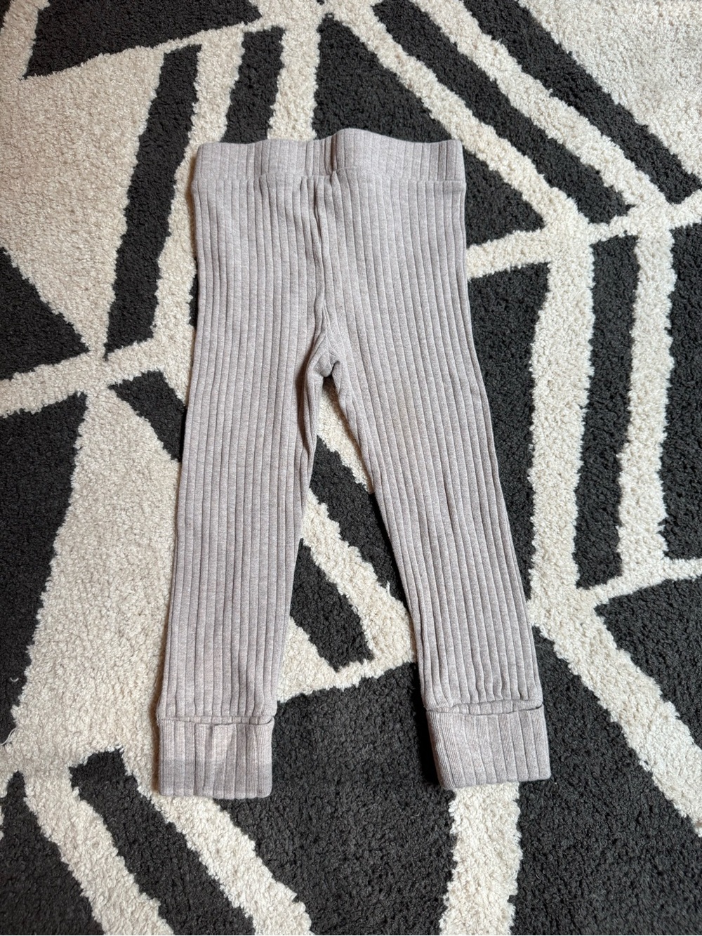 kate quinn Ribbed Knit Leggings - Light Gray